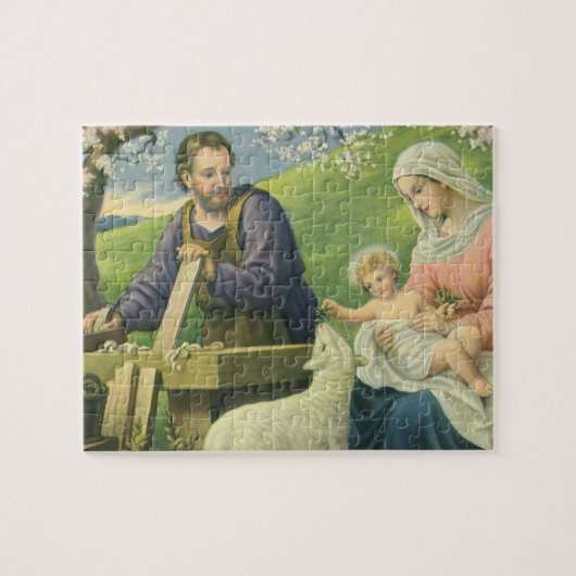Joseph's Workshop mit Mary und Baby Jesus Puzzle (Horizontal)
