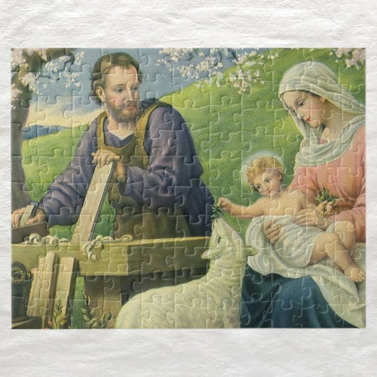 Joseph's Workshop mit Mary und Baby Jesus Puzzle