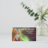 Josette in der Orange - Visitenkarten Visitenkarte (Stehend Vorderseite)