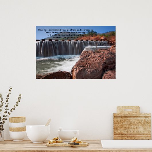 Josh 1:9 Habe ich dir nicht geboten Poster (Küche)