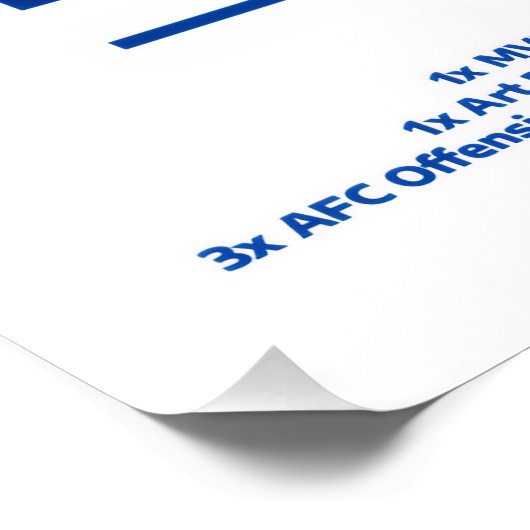 Josh Allen Buffalo Bills Poster (Ecke)