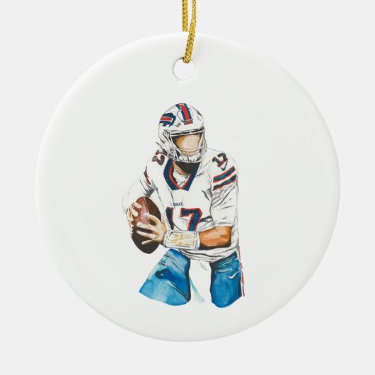 Josh Allen Buffalo Bills Round Ornament (Vorne)
