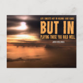 Josh Billings Inspiration Zitat "Play well" Postkarte (Vorderseite)