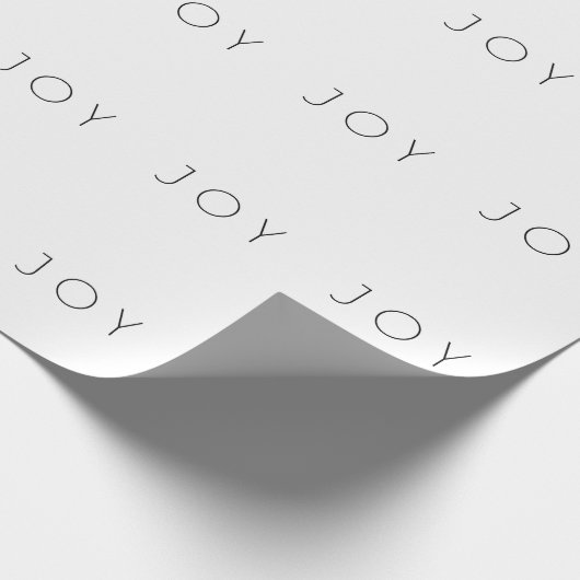 Josh Black and White Minimalistisch Typografie Geschenkpapier (Ecke)