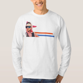 JOSH Bunny Strips Lange Schnürung T-Shirt