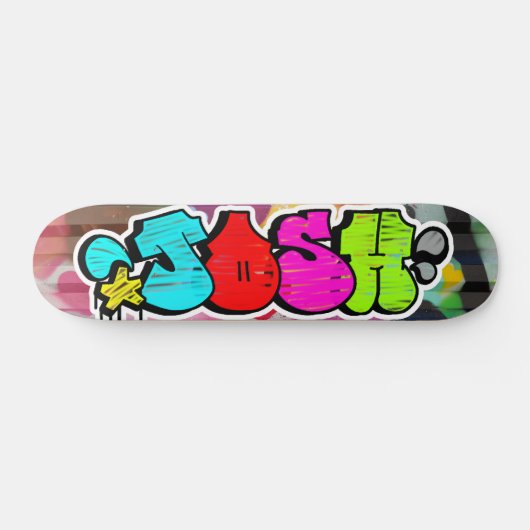 Josh Graffiti Custom Personalisiert Cool Skateboar Skateboard (Horizontal)