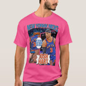 Josh Hart Basketball Art Knicks 1 T-Shirt (Vorderseite)