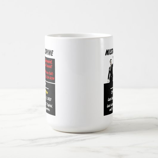 Josh Hawley Vermisst Spine Kaffeetasse (Mittel)