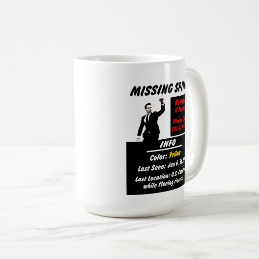 Josh Hawley Vermisst Spine Kaffeetasse (VorderseiteRechts)