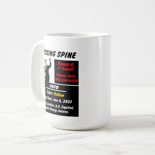 Josh Hawley Vermisst Spine Kaffeetasse (Vorderseite Links)