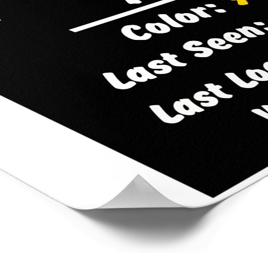 Josh Hawley Vermisst Spine Poster (Ecke)