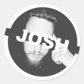 JOSH-Logo-Aufkleber Runder Aufkleber (Vorderseite)