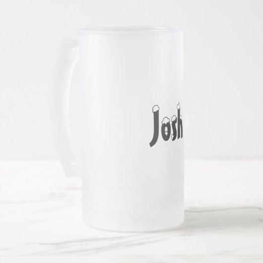 Josh-Name Art-Mattierte Tasse (Vorderseite Links)