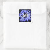 Josh Name Star in Blue Quadratischer Aufkleber (Tasche)