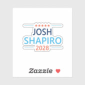 Josh Shapiro 2028 Aufkleber (Blatt)