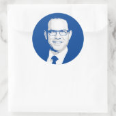 Josh Shapiro Bust Runder Aufkleber (Tasche)