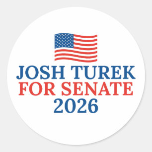 Josh Turek für den Senat 2026 Iowa-Wahl Runder Aufkleber