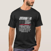 Joshua 19 Be Strong And Courageous Bible Christian T-Shirt (Vorderseite)