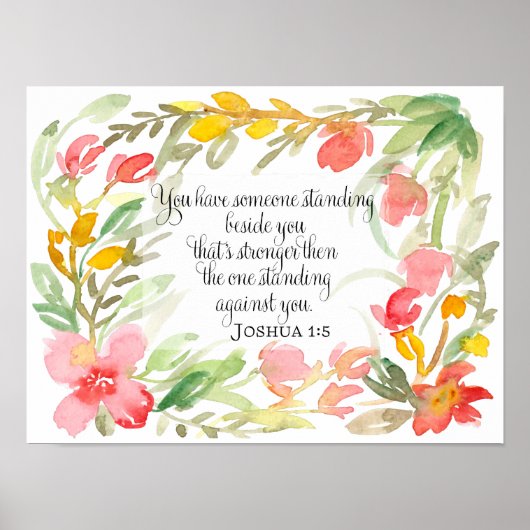 Joshua 1:5 | Sie haben jemanden stehend neben Ihne Poster (Vorne)