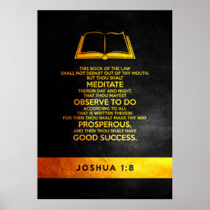 Joshua 1:8 Bibelverse Poster