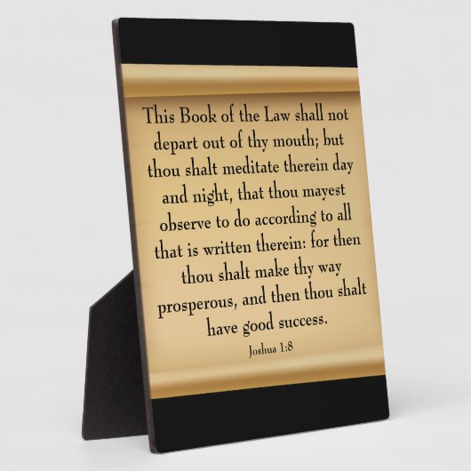 Joshua 1:8 fotoplatte (Seite)