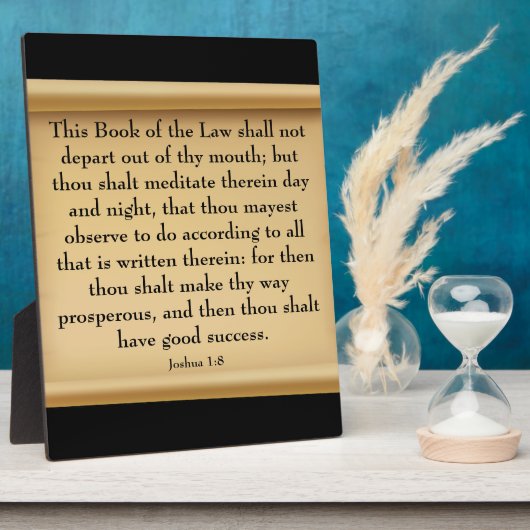 Joshua 1:8 fotoplatte (Seite)