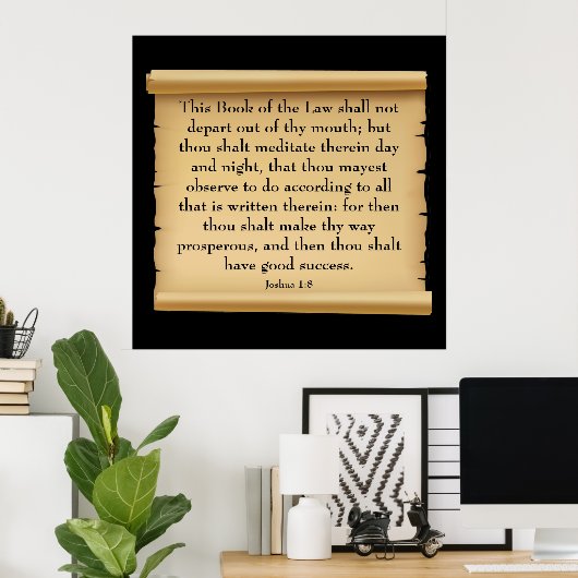 Joshua 1:8 poster (Heimbüro)
