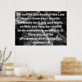 Joshua 1:8 poster (Küche)