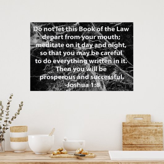 Joshua 1:8 poster (Küche)