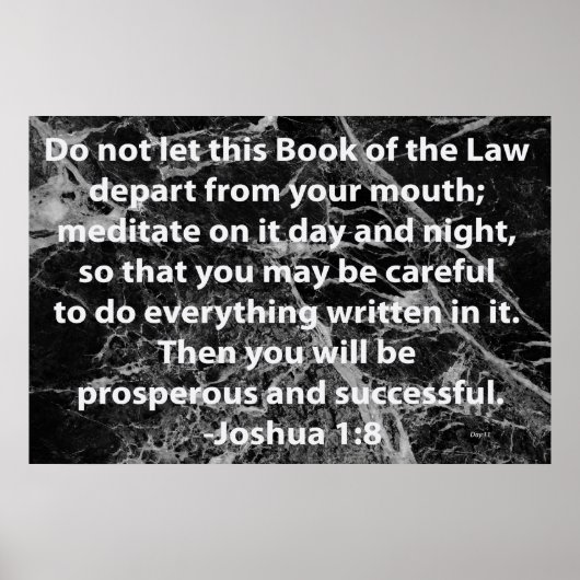 Joshua 1:8 poster (Vorne)