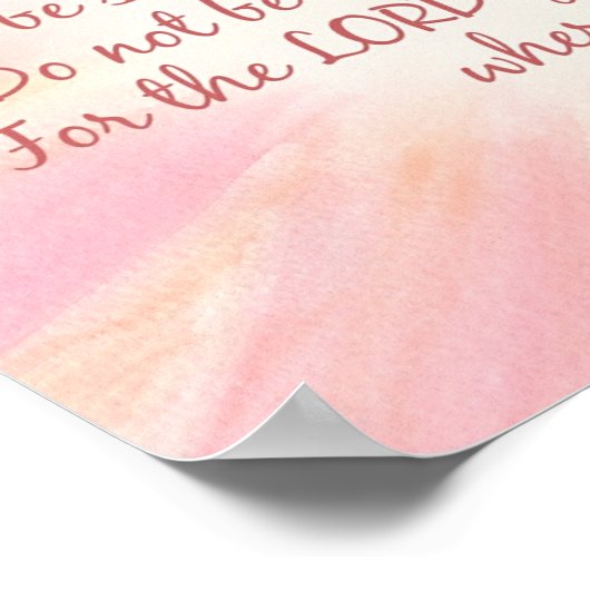 Joshua 1:9 Aquarell-Sternexplosion Poster (Ecke)