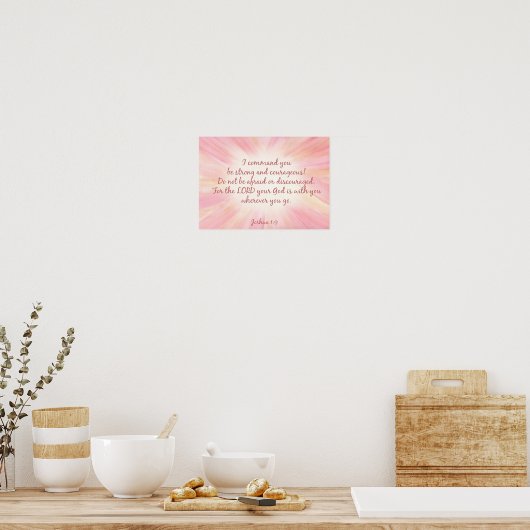 Joshua 1:9 Aquarell-Sternexplosion Poster (Küche)