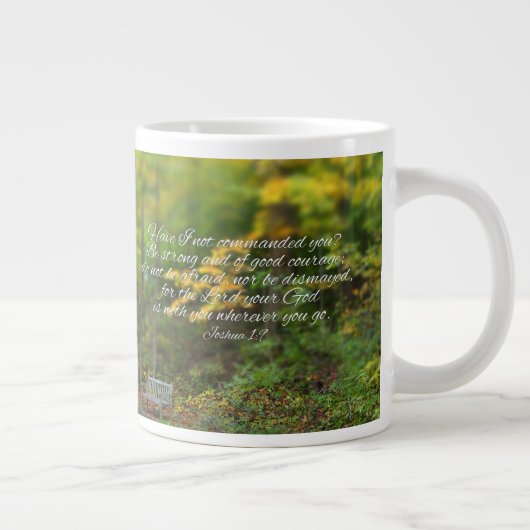 Joshua-1:9 Bibel-Verschristlicher Scripture Jumbo-Tasse (Rechts)
