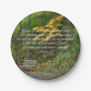 Joshua-1:9 Bibel-Verschristlicher Scripture Pappteller