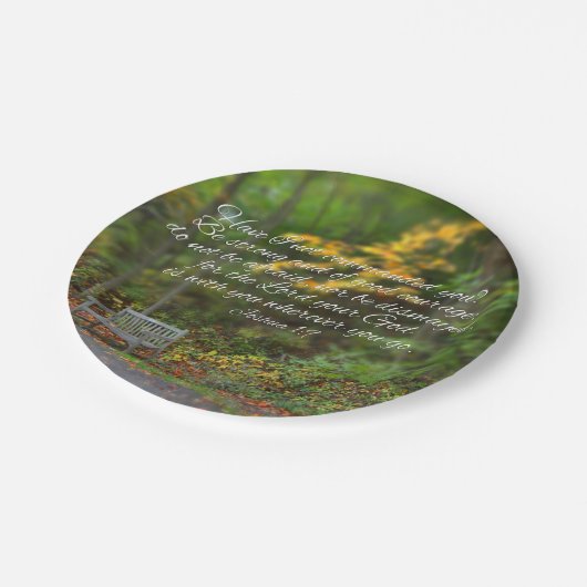 Joshua-1:9 Bibel-Verschristlicher Scripture Pappteller (Schrägansicht)