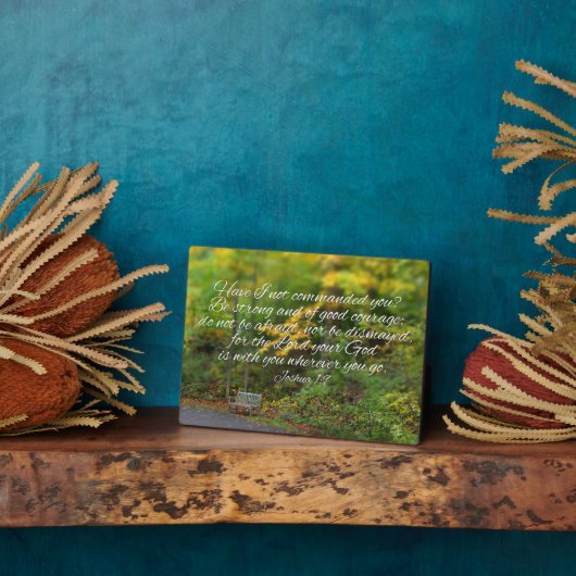 Joshua 1:9 Bibel Verse Christian Scripture Fotoplatte (Seite)