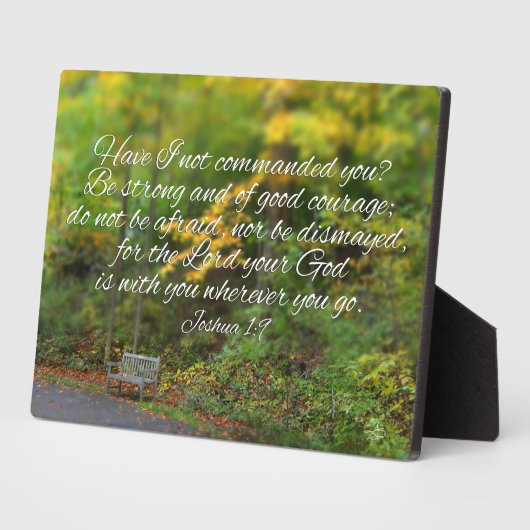 Joshua 1:9 Bibel Verse Christian Scripture Fotoplatte (Seite)