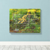 Joshua 1:9 Bibel Verse Christian Scripture Leinwanddruck (Insitu (Holzboden))