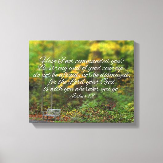 Joshua 1:9 Bibel Verse Christian Scripture Leinwanddruck (Vorderseite)