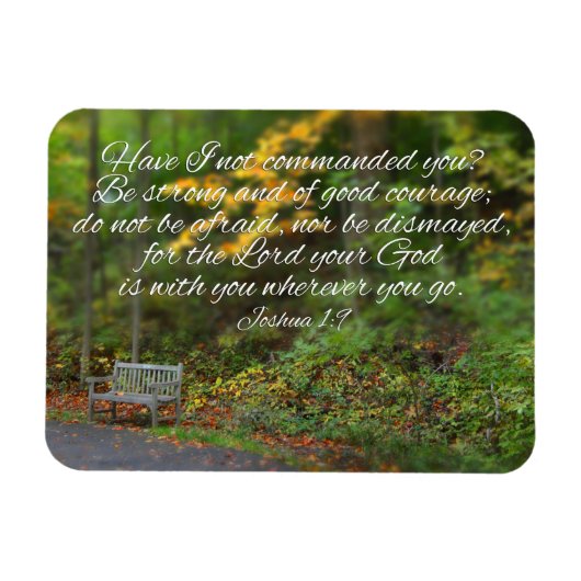 Joshua 1:9 Bibel Verse Christian Scripture Magnet (Horizontal)