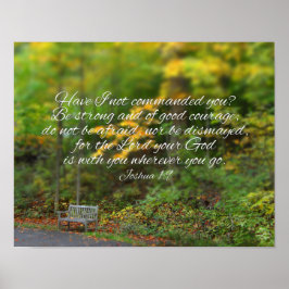 Joshua 1:9 Bibel Verse Christian Scripture Poster