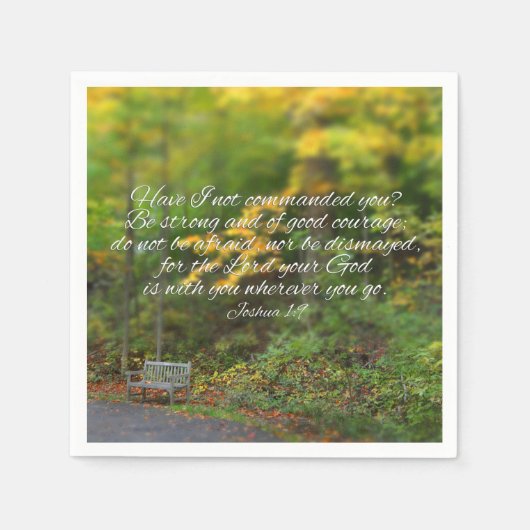 Joshua 1:9 Bibel Verse Christian Scripture Serviette (Vorderseite)