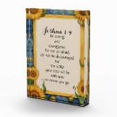 Joshua 1:9 Bibelverse Art Fotoblock (Rechts)