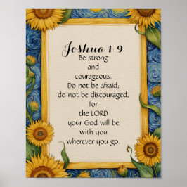 Joshua 1:9 Bibelverse Art Poster