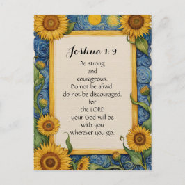 Joshua 1:9 Bibelverse Art Postkarte