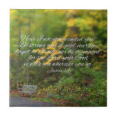 Joshua 1:9 Bibelverse Christliche Schrift Fliese (Vorderseite)