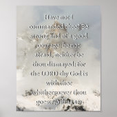 Joshua 1:9 Bibelverse Förderung Christlich Poster (Vorne)