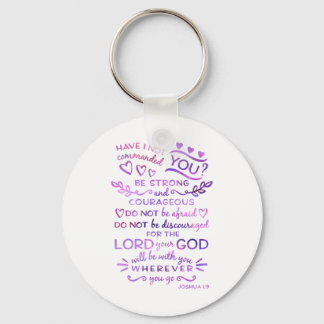 Joshua 1:9 Bible Scripture Verse Keychain Schlüsselanhänger