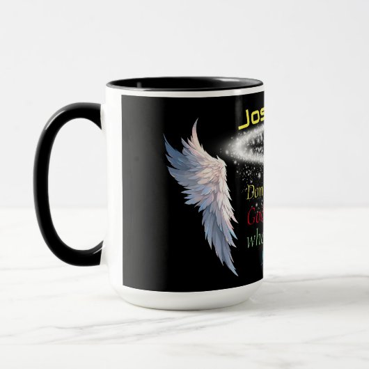 Joshua 1:9 Christliche Glaubensnachrichten Meditat Tasse (Links)