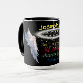 Joshua 1:9 Christliche Glaubensnachrichten Meditat Tasse (Vorderseite Links)